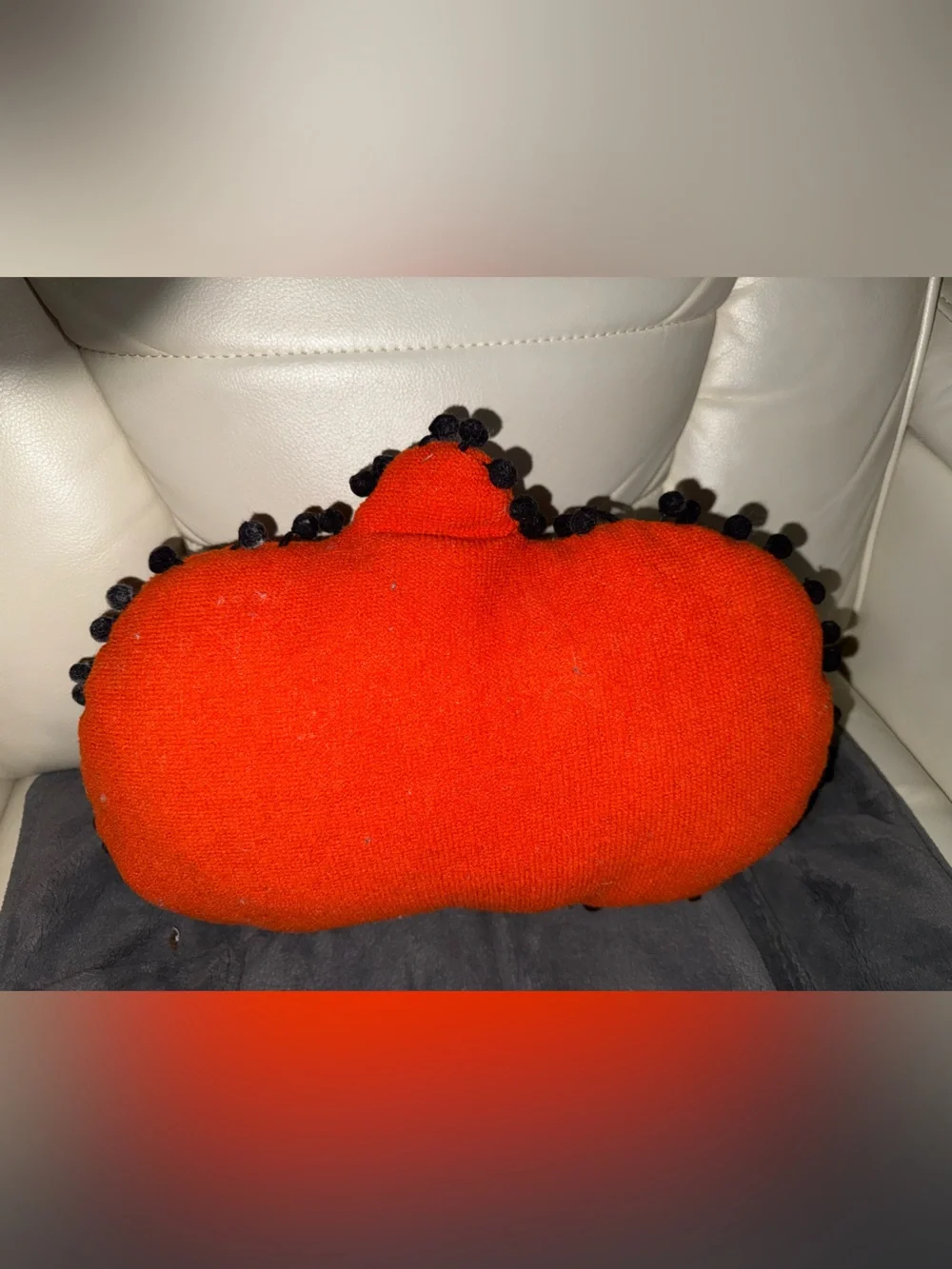 Halloween- Hey Boo! Orange Decorative Pumpkin Pillow